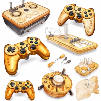 clipart collection of a set of four gaming cansole,highly detailed, crisp sharp lines , istock, clip-art, ,, 2070s, steel, , how-to, , harmony of, marker”, , 4, instrument, ultimate, 5, movies, three - dimensional , high quality vector svg white background , organised in rows spaces gap orderly