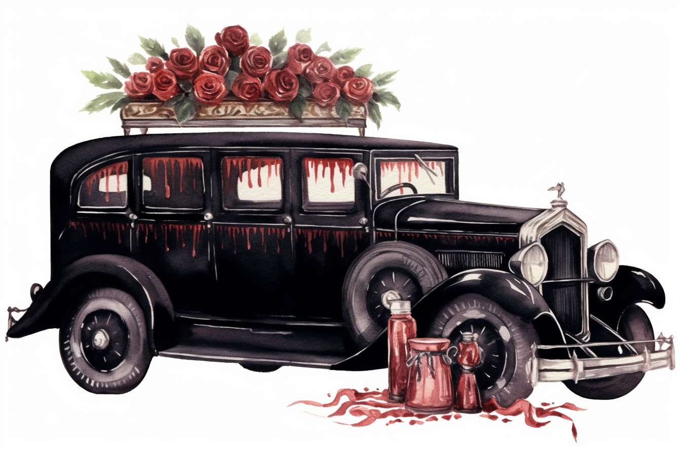 black and white car clipart