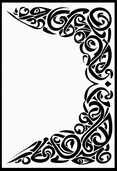 vector black graphic minimalistic frame corner celtic knots on white background clipart