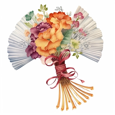 Design a dreamy watercolor clipart of a chinese-inspired hand-tied twine-wrap Bouquet of assorted autumn flowers in a cornucopia-shaped arrangement, symbolizing abundance and gratitude composition, hand-painted with soft and graceful brushstrokes. Draw inspiration from the artistic finesse of Ethereal Petals Watercolors for a refined and ethereal depiction. isolated on a white background, hand-drawn illustration, hand-painted watercolor texture, 16k UHD resolution, intricately detailed, sharp fo