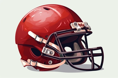 Football helmet, clipart, white background, cartoon ,