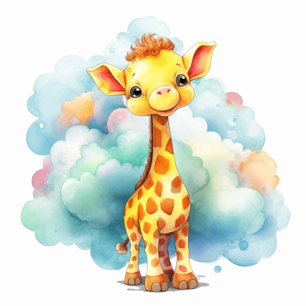 baby giraffe clipart