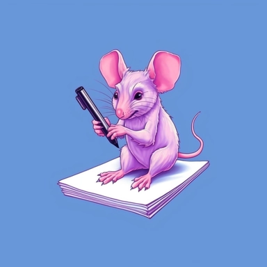 rat with a pen and clipboard, minimalist, nft, nft style, pixel art, UHD, 32k, full hd, high definition