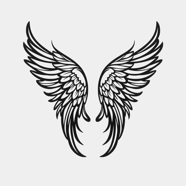 Angel Wings Svg , Angel Wings Clip Art, Wings Cut File For Silhouette, white background