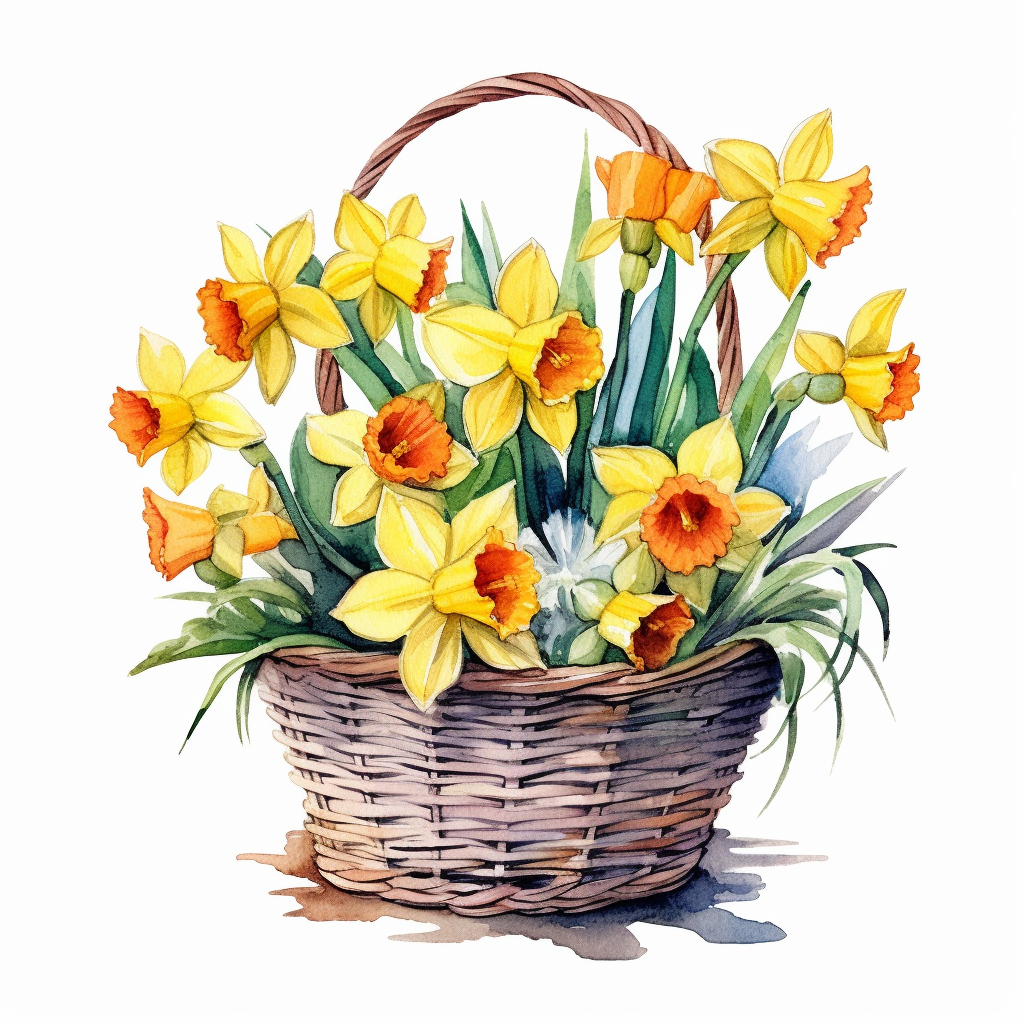 daffodils clipart