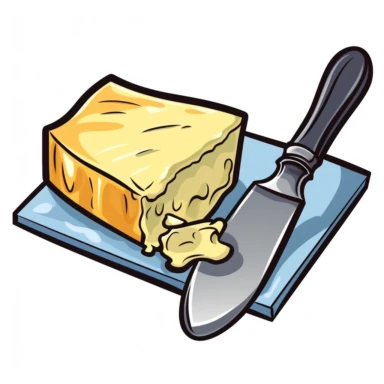 clipart sticker of butter knife