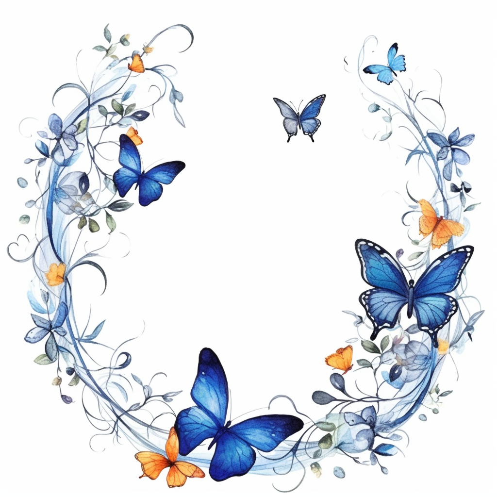 butterfly border clipart