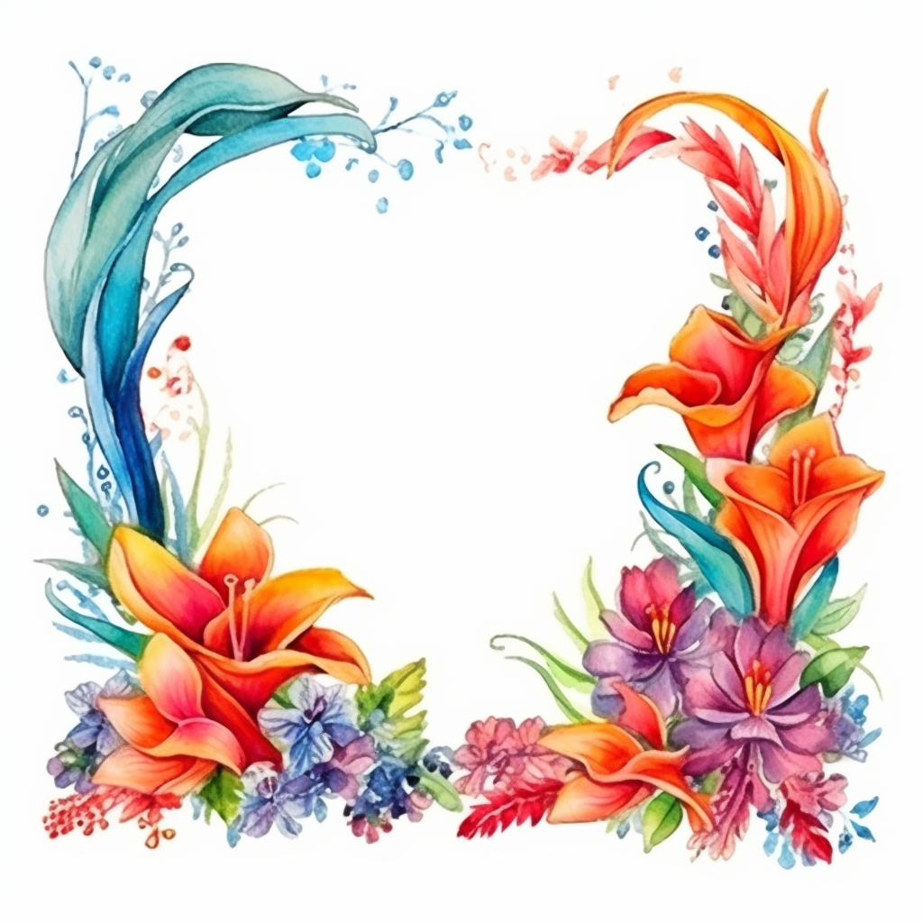 lily frame cliparts
