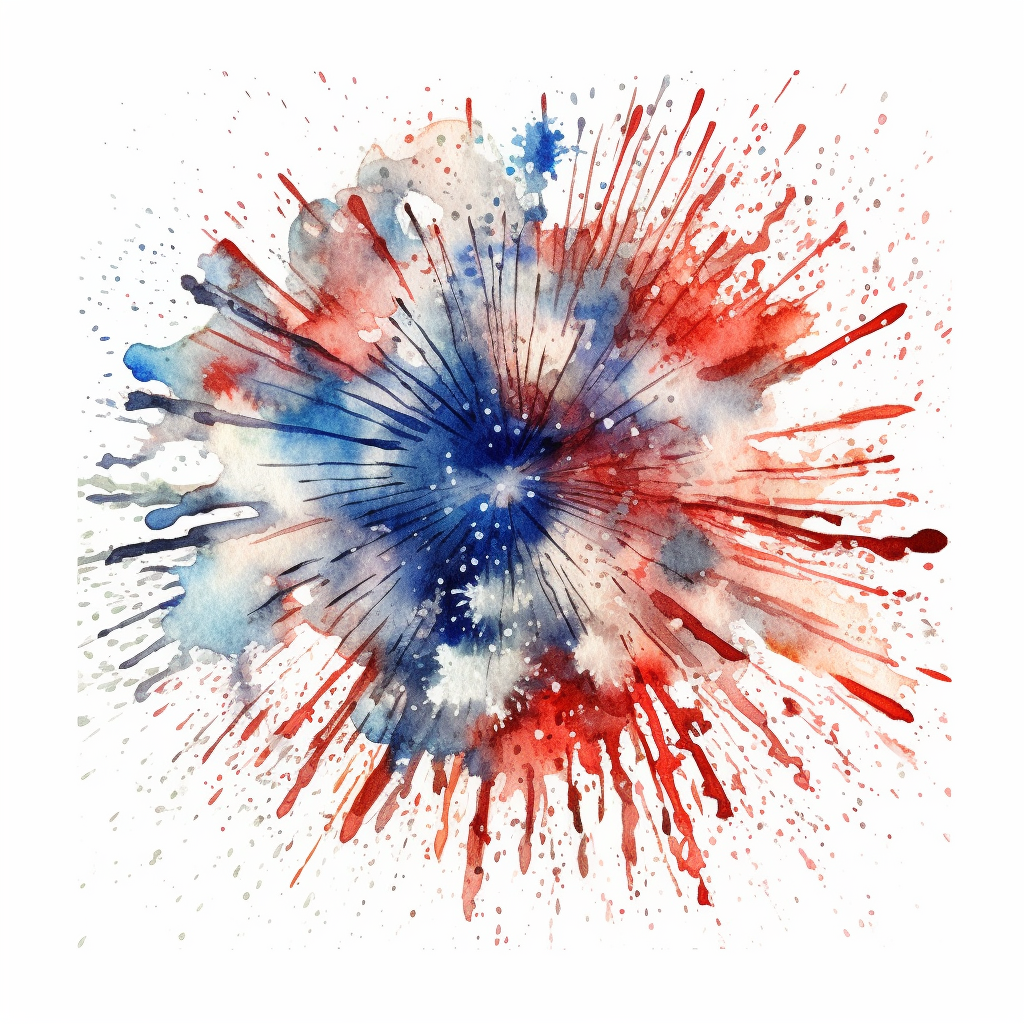 4th of july fireworks clipart