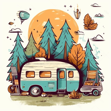 camping clip arts cute fun travel