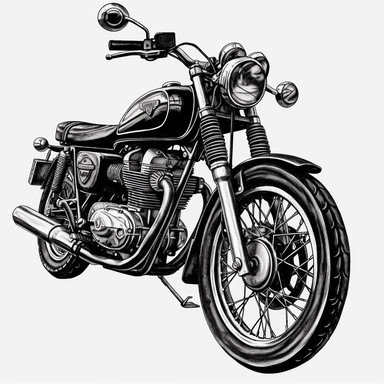 Motorcycles car clip art, black and white, very simple, clip art, front of motorcycle