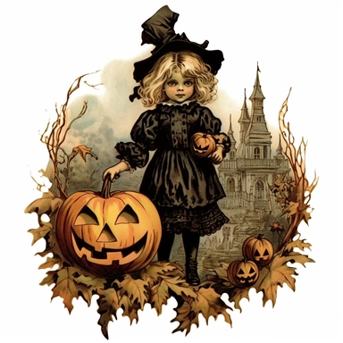 found, vintage, haloween, clipart, white background