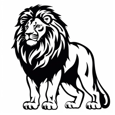 lion clipart - Image #1,black