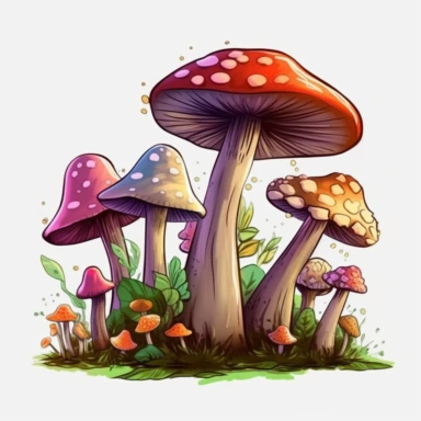 magic mushrooms clipart