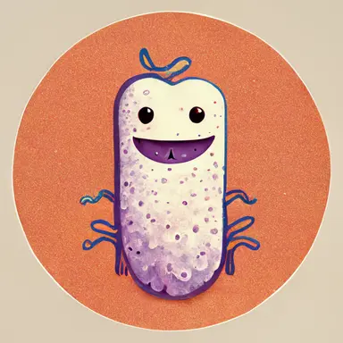 friendly bacteria mascot, clipart