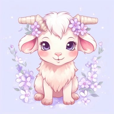 kawaii goat clip art