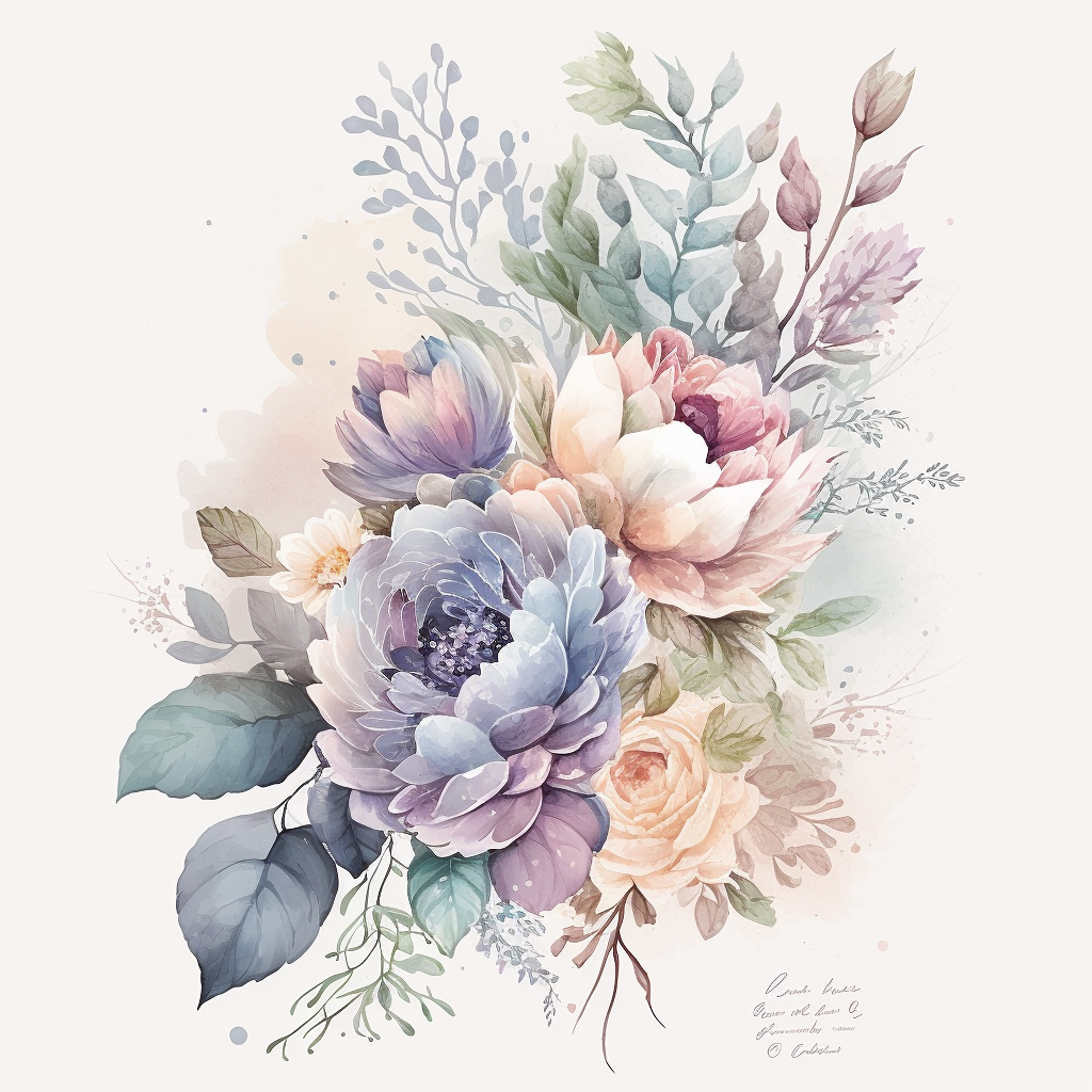 navy floral cliparts