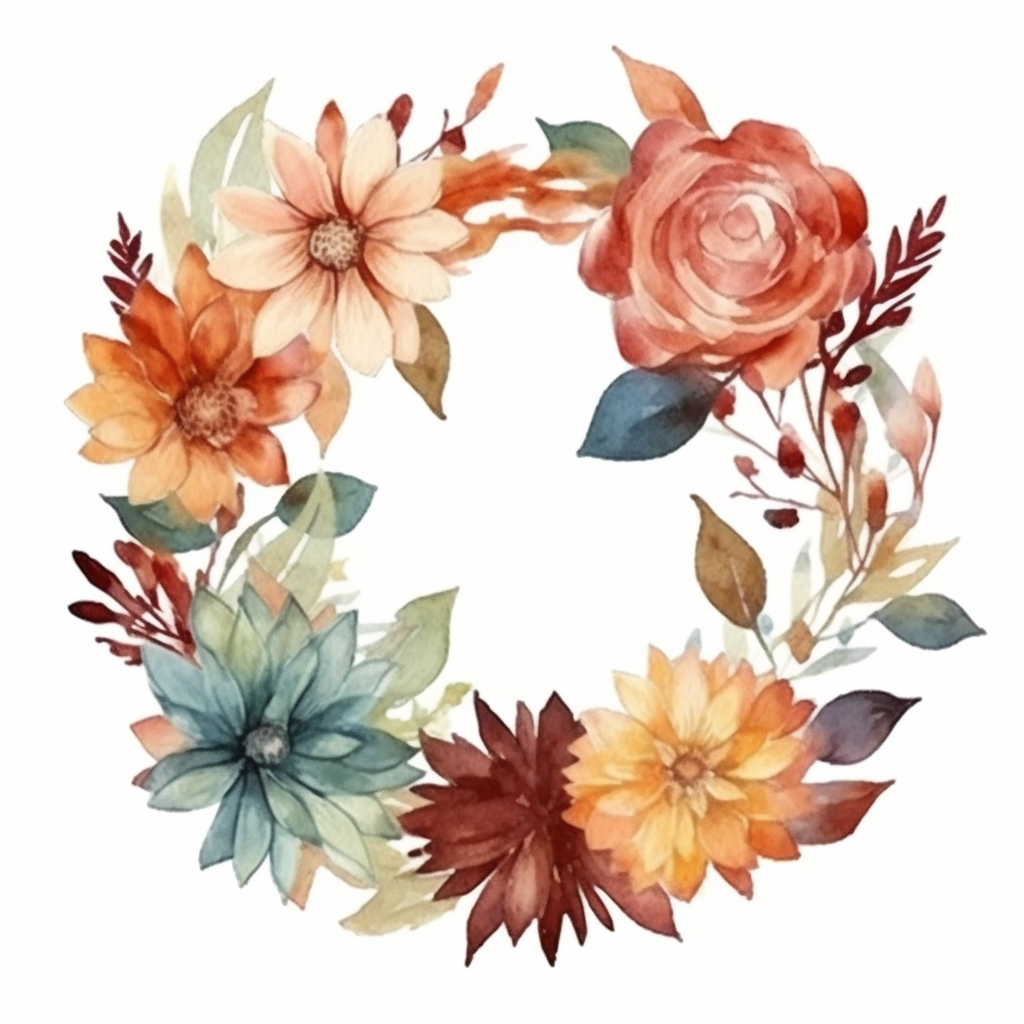 fall flowers cliparts