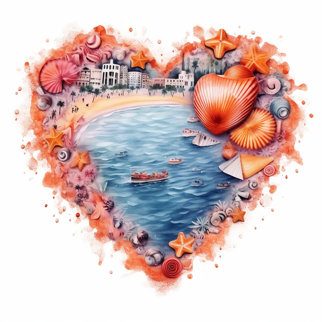 orange heart cliparts