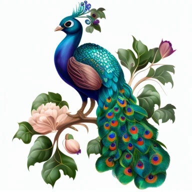 cute clipart png peacock sticker clean background high resolution