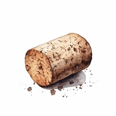 1 CORK Clipart realistic Watercolor, white background, hd