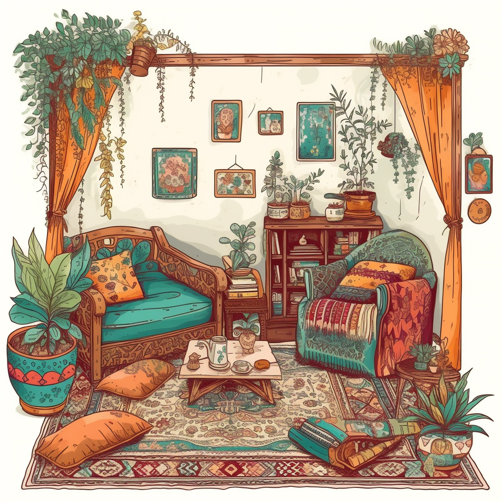 boho borders cliparts