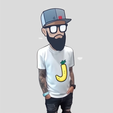 Convert into dope boy mascot guy, rectangle transparent glasses, cartoon, flat, clipart, 4k 8k