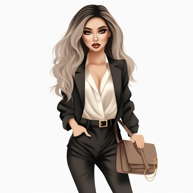 Girl boss clipart, Fashion girl, Business woman, Asian women clipart, beauty boss, Boss Lady, Female Entrepreneur, lash artist, illustration, realistic, full body, Boss Babe, Illustration, beauty therapist, lash artist, make up artist, illustration, realistic, fashion, modern women, entreprenuer, Female Entrepreneur, Business Women, blonde hair, wearing heels, Louis Vuitton bag and sun glasses