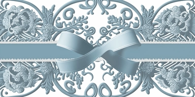 dusty blue decorative border straight ribbon lace clipart