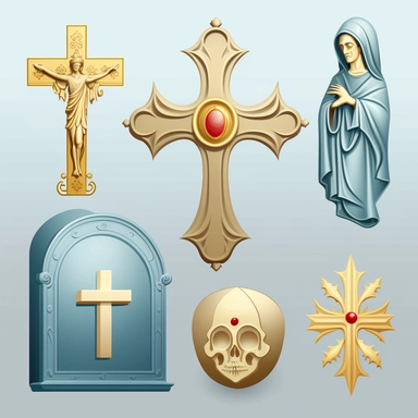 Catholic vector clip art icon