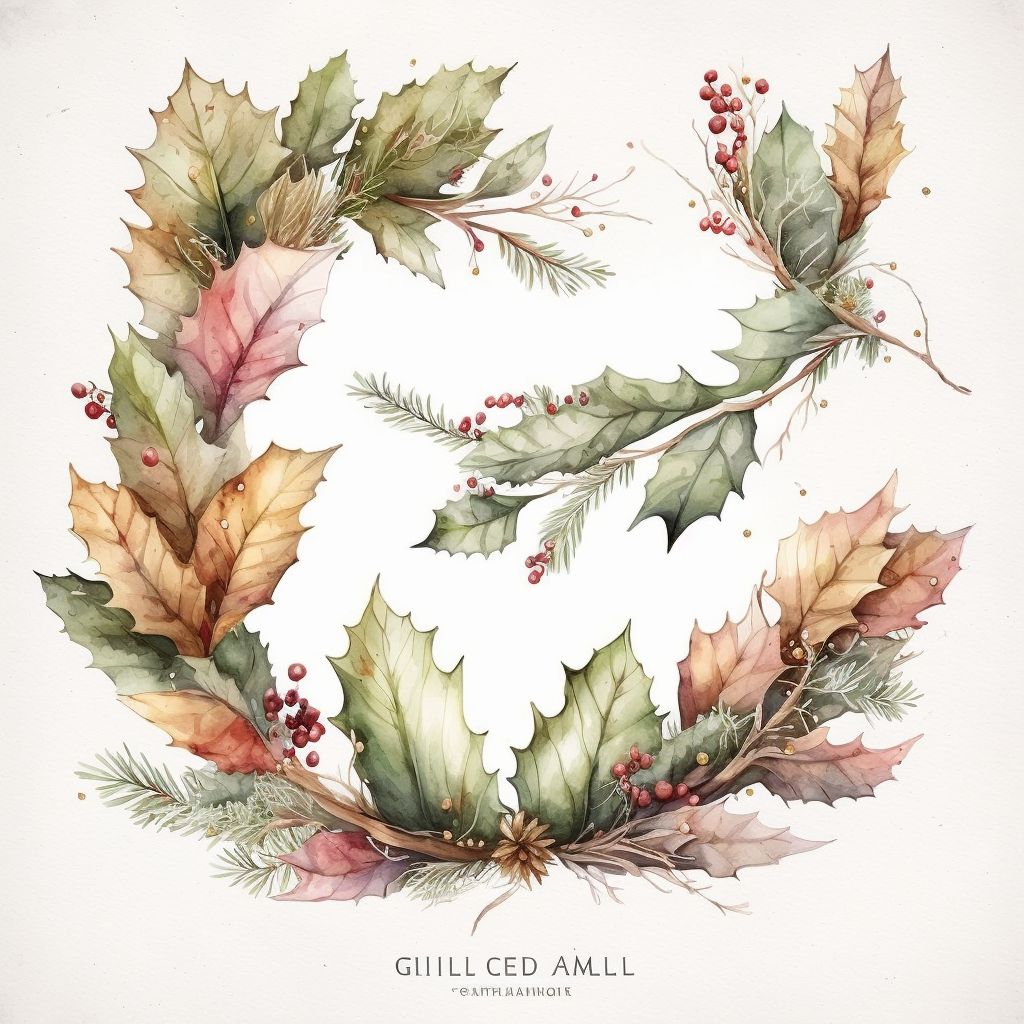 christmas garland clipart