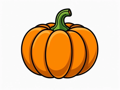 1 Pumpkin Clip art, Simplified,