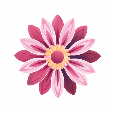 Radiant pink sunflower clipart against a clean white background. The illustration features a vibrant pink sunflower with bold petals and a dark center. The color palette includes shades of radiant pink and touches of green. The white background creates a contemporary and minimalist setting, allowing the sunflower to shine brightly. The lighting is warm and vibrant, accentuating the flower's radiance and creating a sense of joy. The atmosphere exudes a feeling of energy and positivity.