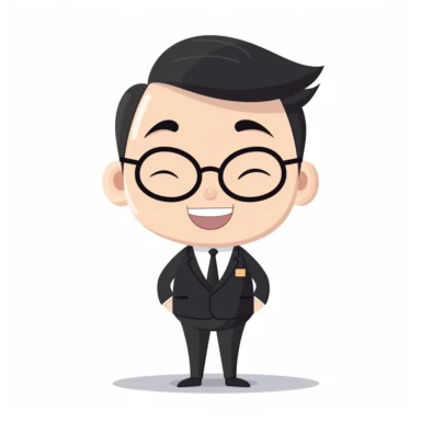 happy cute Investment Manager face, cartoon, clipart, mascot, isolated on white background