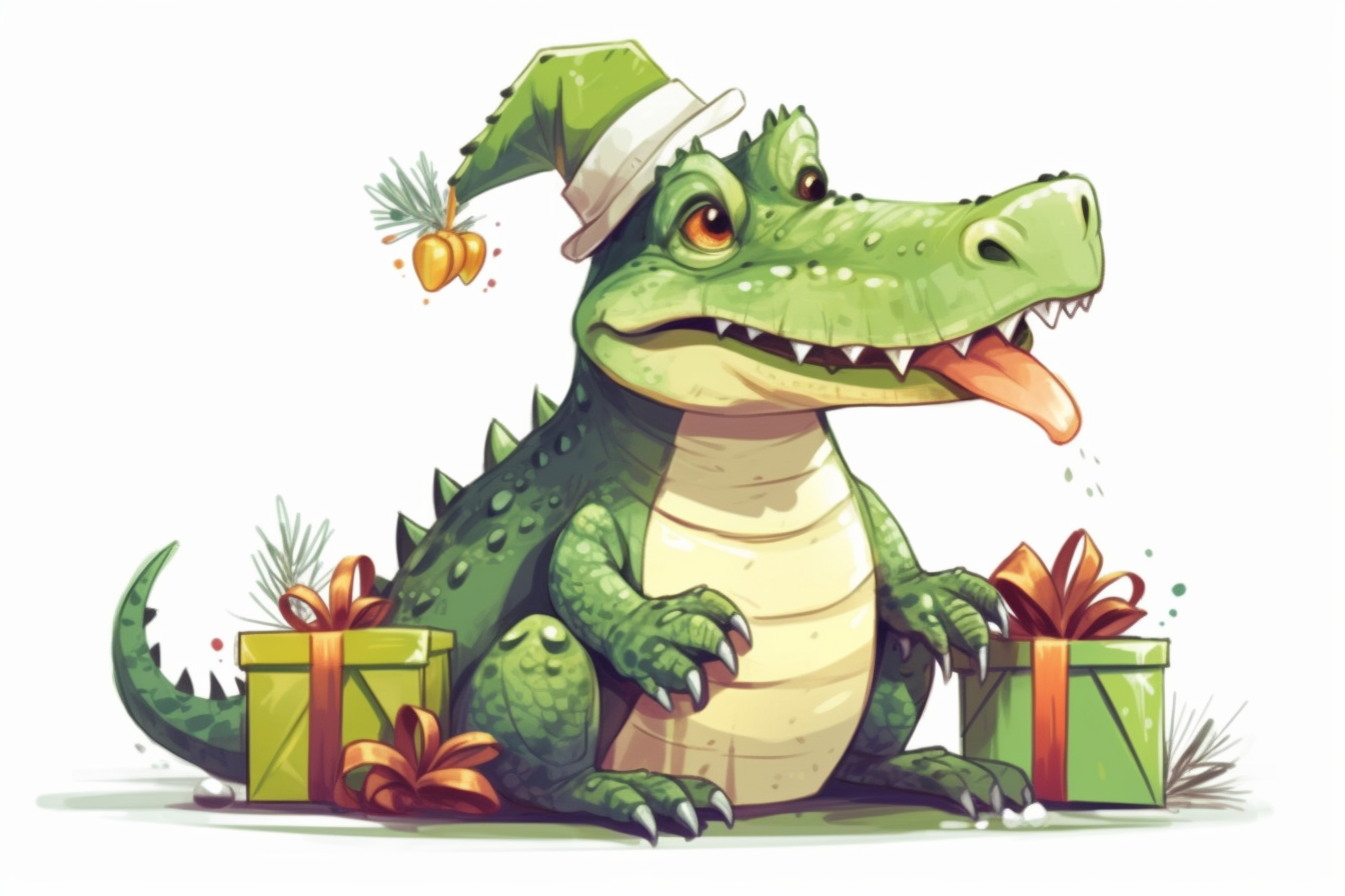 cartoon alligator clipart