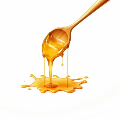 dripping honey clipart, white background
