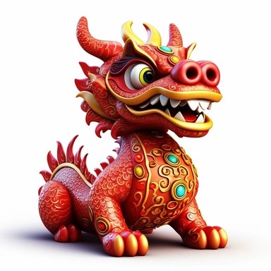cute and playful chinese dragon with mouth clipart, in the style of light red and bronze, khmer art, igbo (ibo) art, relief sculpture, aurorapunk, colorful imagery, massurrealism