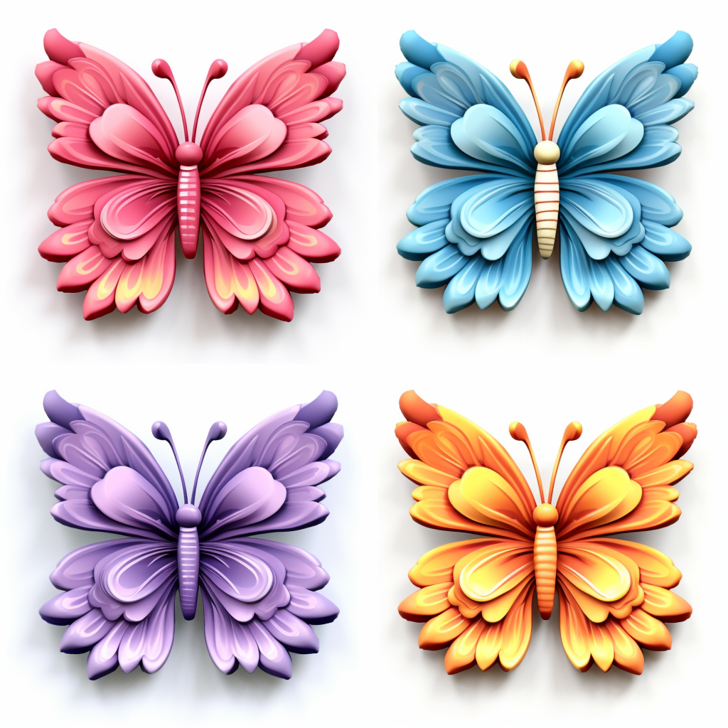 3D butterfly flower clipart features a vibrant and colorful flower with ...