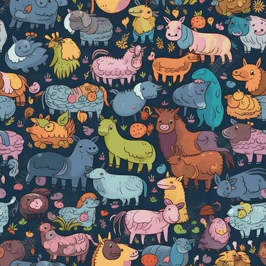 not cluttered farm animal clipart design spaced out colorful
