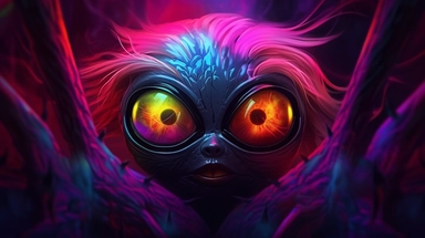 webp, oil painting, glowing eyes, clipart, Halloween, glow in the dark, neon, uhd, vivid, colorful, highly detailed,