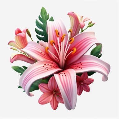 ultra realistic 3d flower clipart