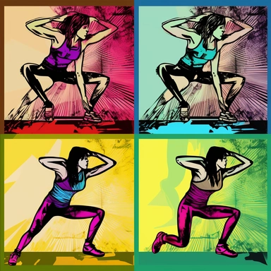 clipart popart women Fitness Workout Strength Gym Athletic Sports Bodybuilding Cardio Yoga Pilates Cycling Swimming Outdoor Nature Active Muscles Energy Progress Success Motivation Inspiration