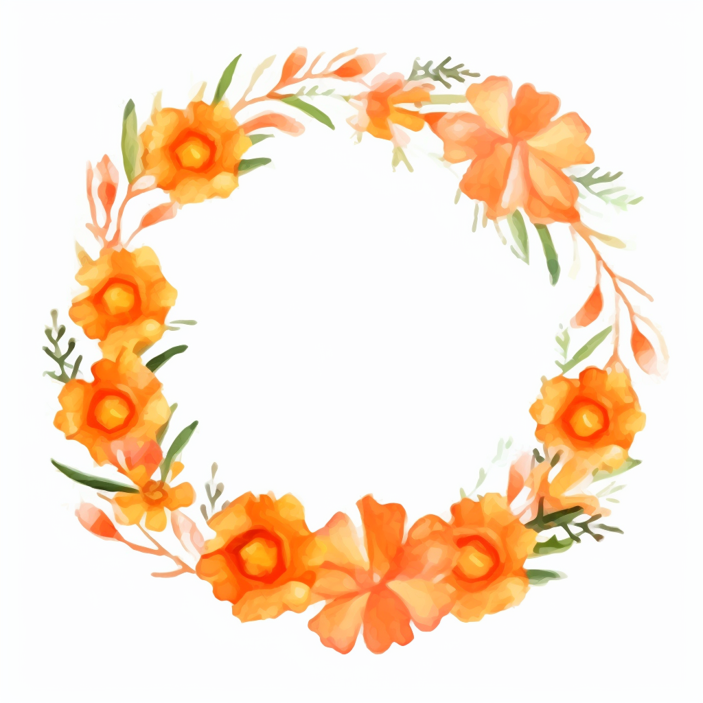 orange flower clipart