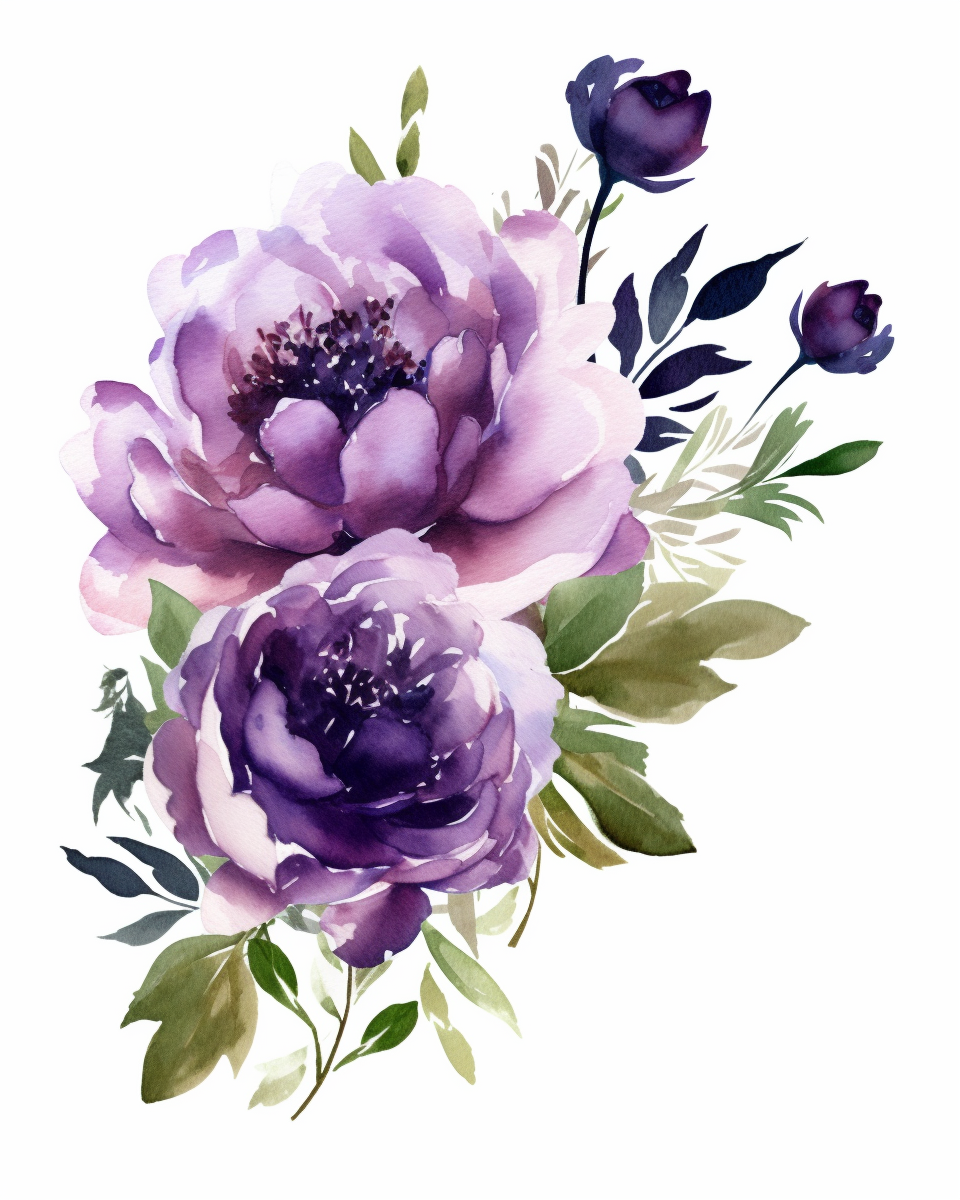 dark floral cliparts