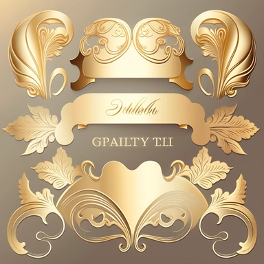 soft gold vector banners for writing on clipart svg