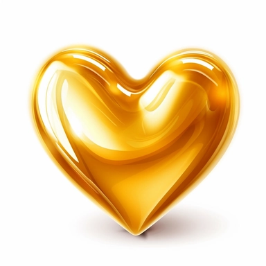 gold heart clipart