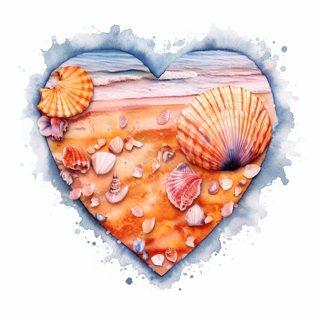 orange heart cliparts