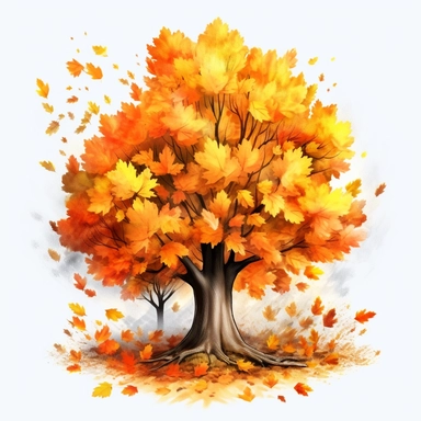 ingle clipart image png graphic of a Hyper Realistic Painting Clipart Season Autumn Fall PNG Illustration