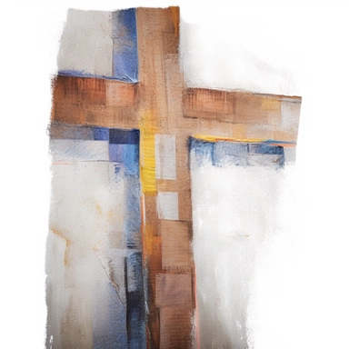 Watercolor of a wood christian cross, high quality, detailed, realistic, digital illustration, white background, HDR, rtx on, textural richness, digital illustration, clipart