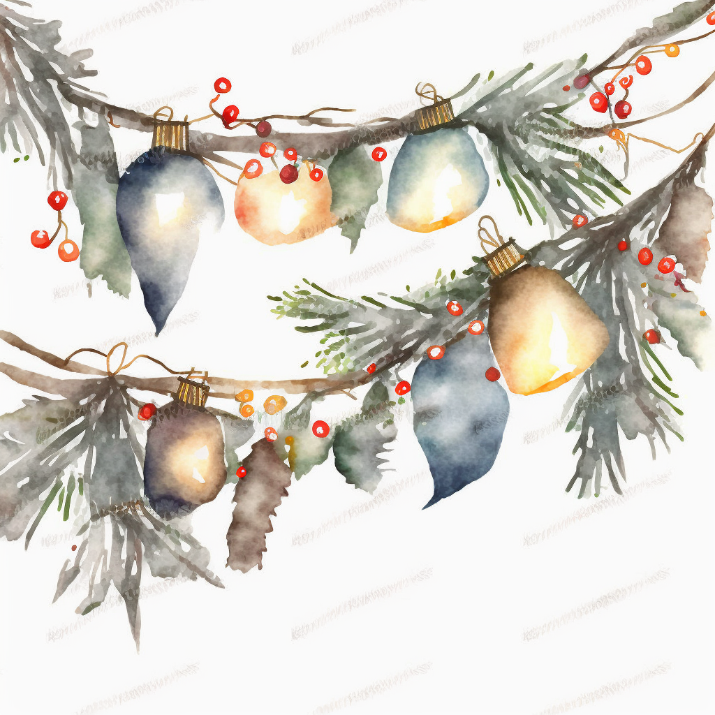 christmas garland clipart